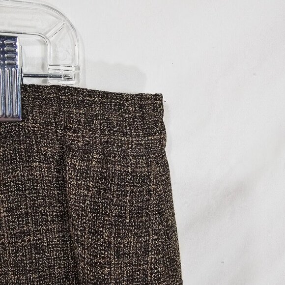 JUSTIN TAYLOR Tweed Pencil Skirt DARK BROWN plus size 16W Academia Preppy Lined - Picture 3 of 7